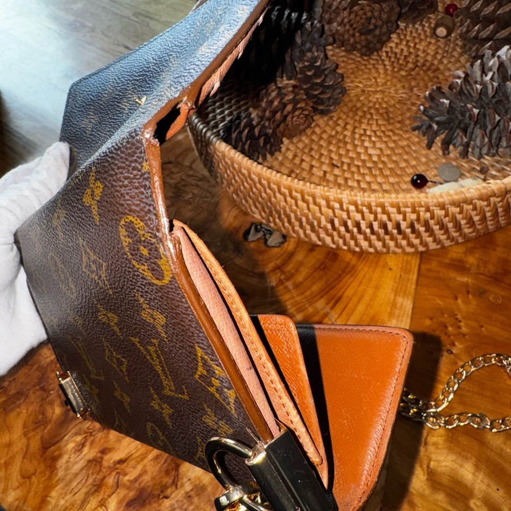 Louis Vuitton international monogram, long wallet, converted Crossbody vintage - Picture 9 of 15